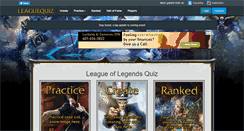 Desktop Screenshot of leaguequiz.com