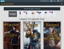 Tablet Screenshot of leaguequiz.com